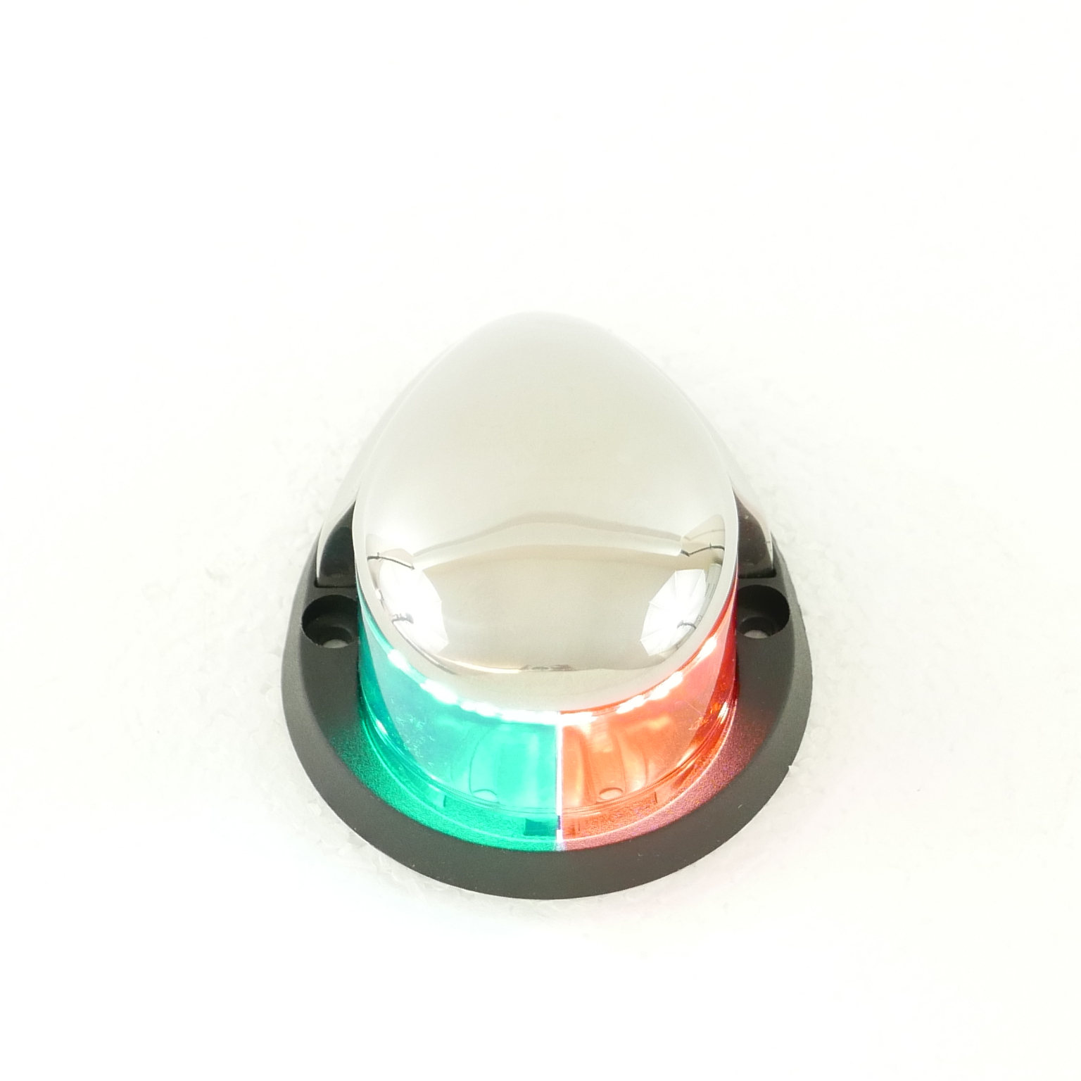 Stainless Steel LED Bi-Color (Red/Green) Bow Navigation Light 12V ...
