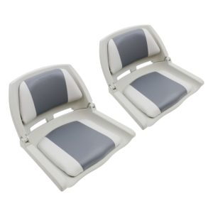 pair of Lightweight Folding Boat Seat - Grey/Charcoal main