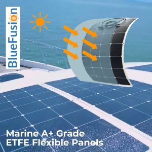 BlueFusion Flexible Marine Grade A+ Solar Panels 20W, 40W, 65W