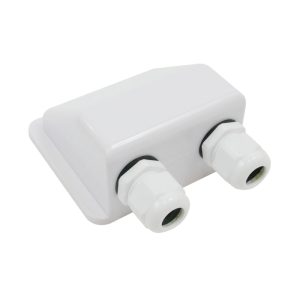 Solar Panel Cable Gland, Dual Cable Entry, White main