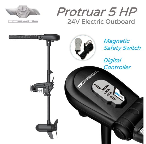 Protruar 5HP Electric Outboard with Safety Key