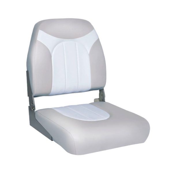 Deluxe Fishing boat Seat Grey and White