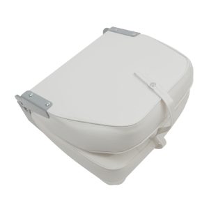 Low Back Bucket Boat Seat White, closed