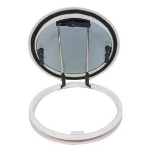 Round Tinted Glass Hatch front view
